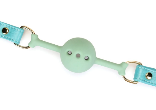 Liebe Seele - Lamb Leather Ball Gag - Blue photo