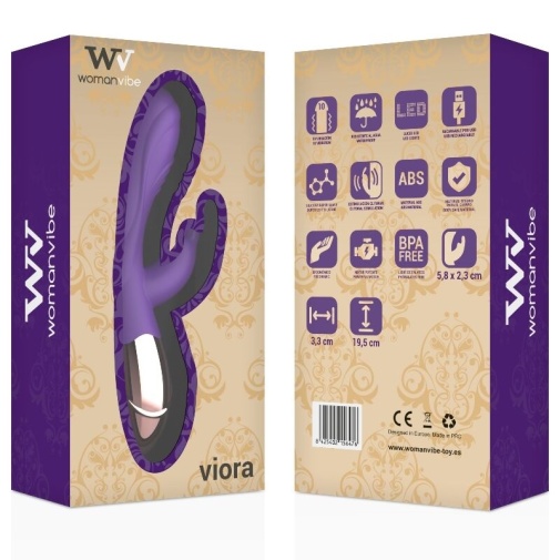 Womanvibe - Viora Rabbit Vibrator - Purple photo