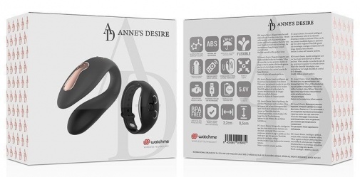 Anne's Desire - 情侶共震器連無線遙控手錶 - 黑色 照片