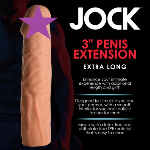 Jock - 3" Extra Long Sleeve - Flesh photo