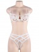 Ohyeah - Embroidery Underwire Set - White - XL photo-6