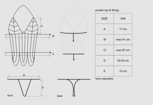 Obsessive - Punker Top & Thong - S/M photo