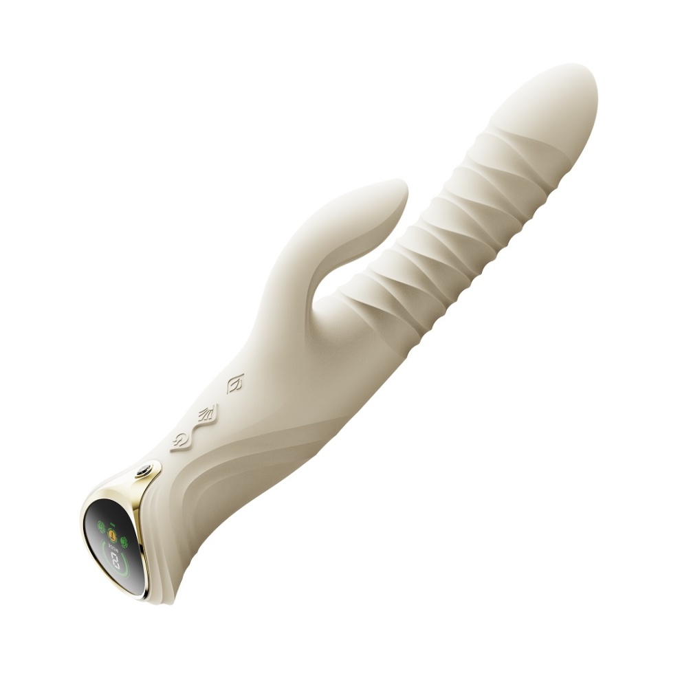 As the first dual-stimulating rabbit massager from the ZALO ... Zalo - Mose 2 Heating Rabbit Thruster - Ivory White photo-3