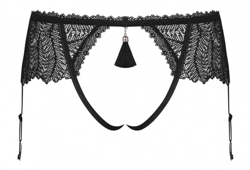 Obsessive - Romanesa Garter Belt - Black - L/XL photo