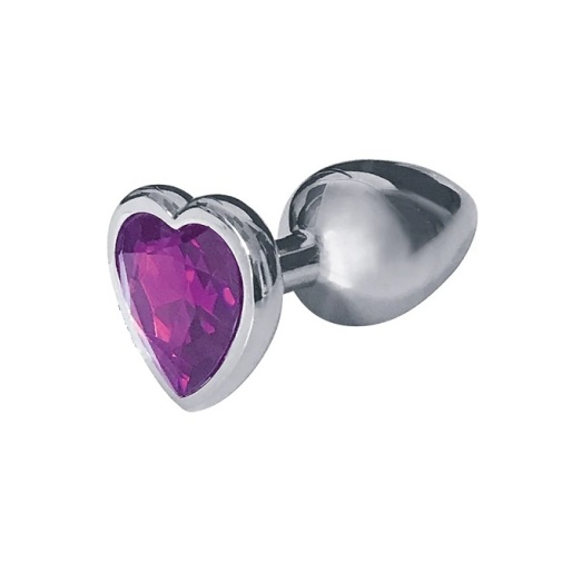 Icon Brands - Silver Starter Heart Plug - Purple photo