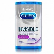 Durex - Invisible Extra Lubricated Condoms 10's Pack photo