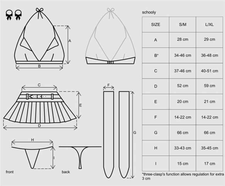 Obsessive - Schooly 5 pcs Costume - S/M photo