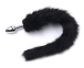 MT - Anal Plug S-size with Artificial Wool Tail - Black photo-2