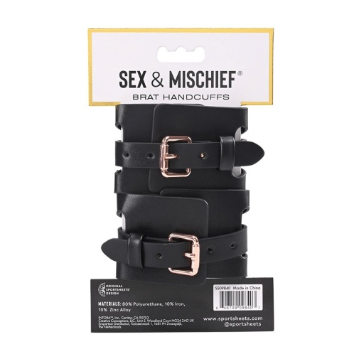 Sex&Mischief - Brat 手铐 - 黑色 照片