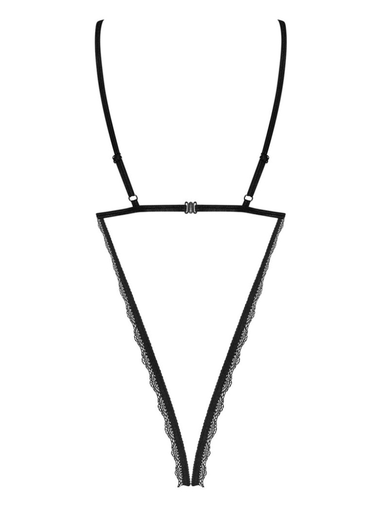 Obsessive - Millagro 开裆连体内衣 - 黑色 - S/M 照片