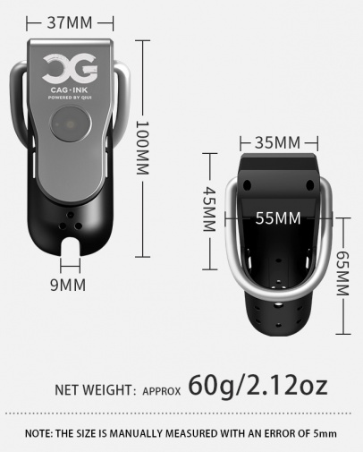 QIUI - APP Controlled Chastity Device M - Black photo
