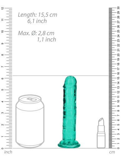 RealRock - 6" Straight Realistic Dildo - Green 照片