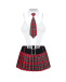 Obsessive - College Girl Costume 5 pcs - Red - S/M photo-4