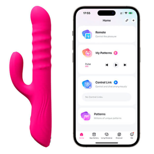 Lovense - Velvo 旋轉G點刺激頭&波浪滾珠兔仔按摩棒 - 粉色 照片