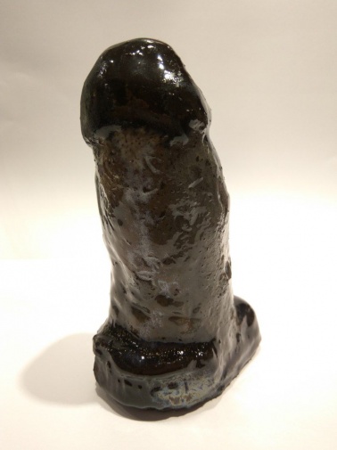 Big Black Erected Phallus Sculpture photo