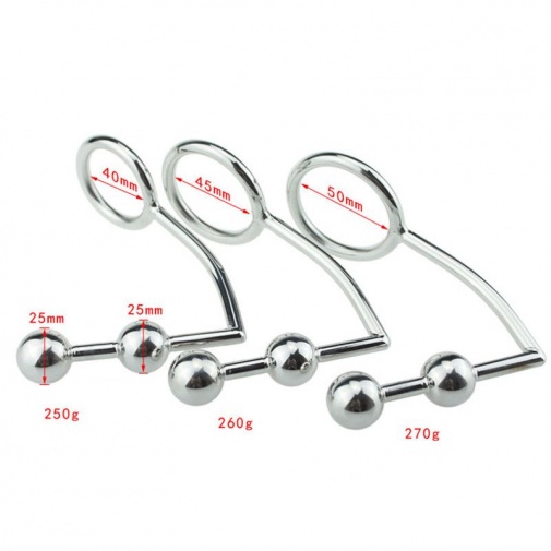 MT - Cock Ring 40mm with 2 Anal Balls photo