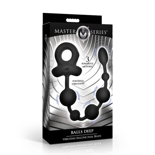 Master Series - Balls Deep 震动后庭串珠 - 黑色 照片