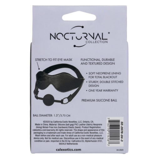 CEN - Nocturnal Eye Mask & Ball Gag - Black 照片