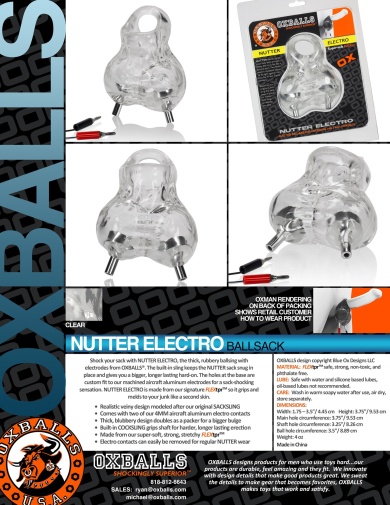 Oxballs - Nutter Electro Cocksling - Clear 照片
