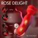 Bloomgasm - Rose Delight Thrusting Vibrator - Red 照片-4
