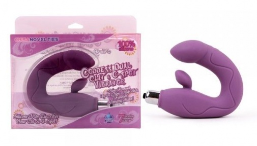 Chisa - Goddess Dual Glit G-Spot Vibrator - Purple photo