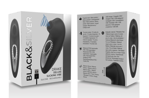Black&Silver - Drake Deluxe Clit Stimulator - Black photo