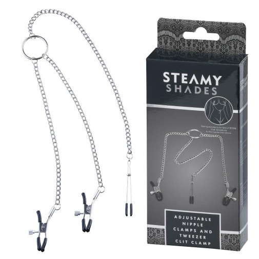 Steamy Shades - Nipple Clamps w Clit Clamp photo