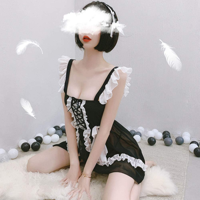SB - Maid Costume 690 - Black photo