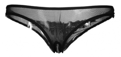 SB - 珍珠開襠內褲 T135 - 黑色 照片