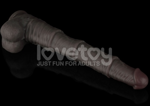 Lovetoy - 16" Dual Layered King Sized Cock - Black photo