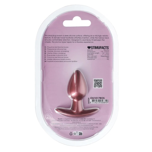 Ouch - Smooth Anal Plug S - Rose Gold photo