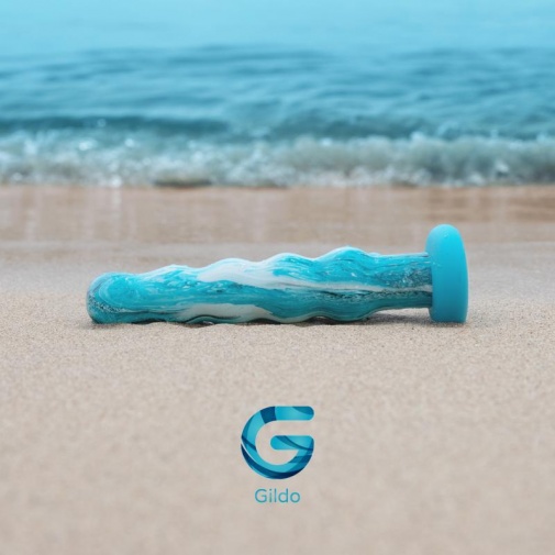 Gildo - Ocean Flow Glass Dildo - Blue photo