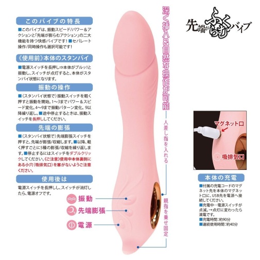 NPG - Swollen Tip Vibrator - Pink photo