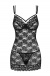 Obsessive - 860-CHE-1 襯裙和丁字褲 - 黑色 - L/XL 照片-7