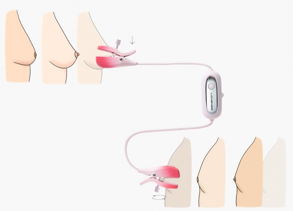 The world's first app-controlled adjustable vibrating ni... Lovense - Gemini Nipple Clamps photo-11