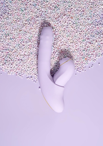 SVAKOM - DuoGlow APP Thrusting Vibrator - Pastel Lilac photo