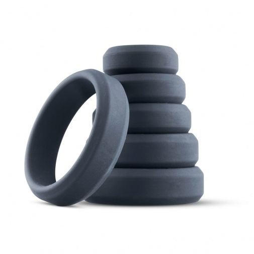 Boners - Cock Ring Set 6pcs - Grey photo