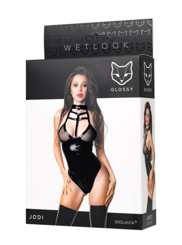 Glossy - Jodi Wetlook Bodysuit - Black - L 照片