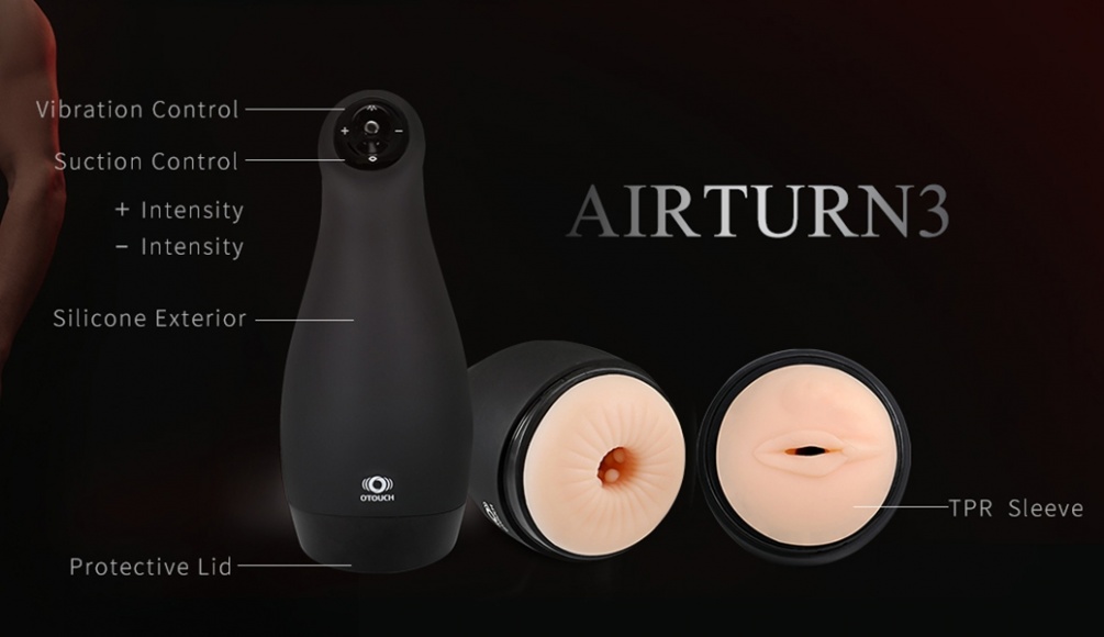 Treat yourself with this luxury Airturn3 masturbator and exp... OTOUCH - Airturn3 Masturbator - Black photo-7