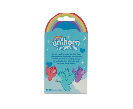 Unihorn - Tip N Tease 手指套震动器 - 蓝色 照片