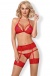 Obsessive - 838-SEG-3 set 3-pcs - Red - L/XL photo