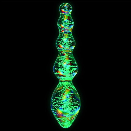 Lovetoy - Tantalizing Orbs Glow Glass Dildo - Clear photo