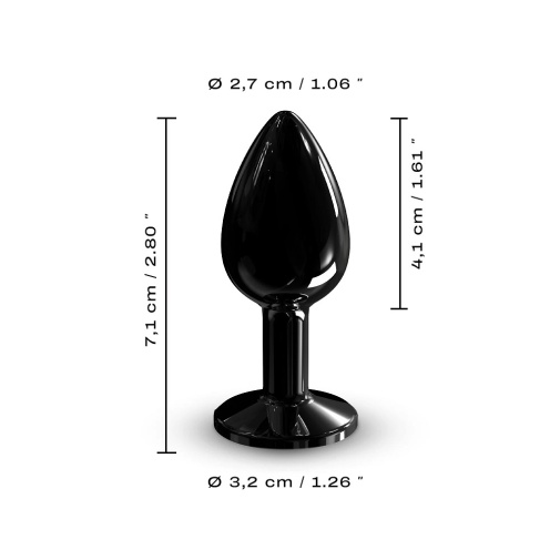 Dorcel - Metal Diamond Anal Plug S - Black photo