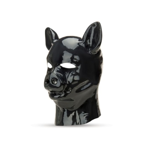 Prowler - Latex Pig Hood - Black 照片