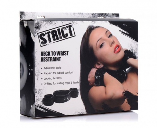 Strict - Neck to Wrist Restraint - Black photo