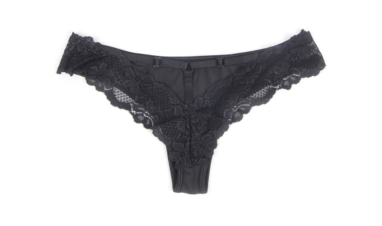 Ohyeah - Lace Hollow Out Panty - Black - XL photo