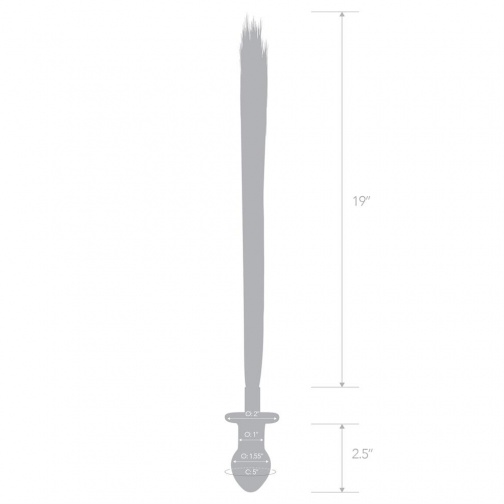 Glas - 3'' Horse Tail Glass Butt Plug photo