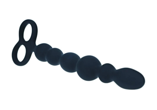 Levelz - 双环式珠炼后庭探棒 - 黑色 照片