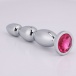 MT - Anal Plug 140x27mm - Silver/Pink photo