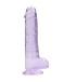 RealRock - 8" Realistic Dildo w Balls - Purple 照片-3